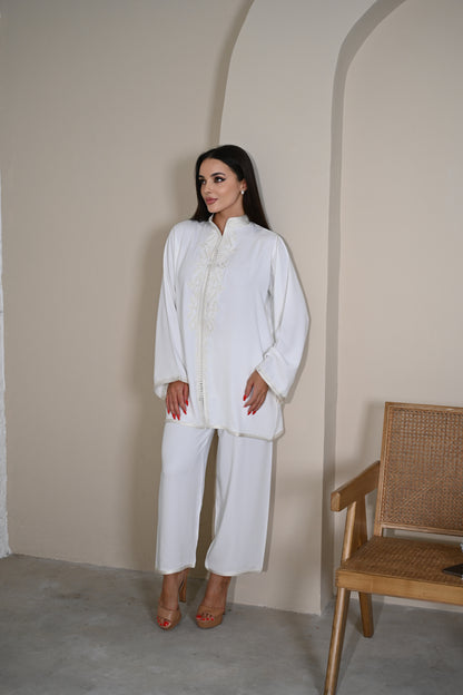 Pearl White Tunic & Pants