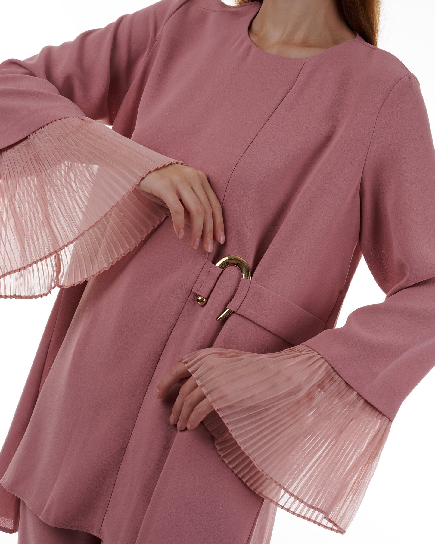 Peplum Sleeve Set (Carnation Pink)