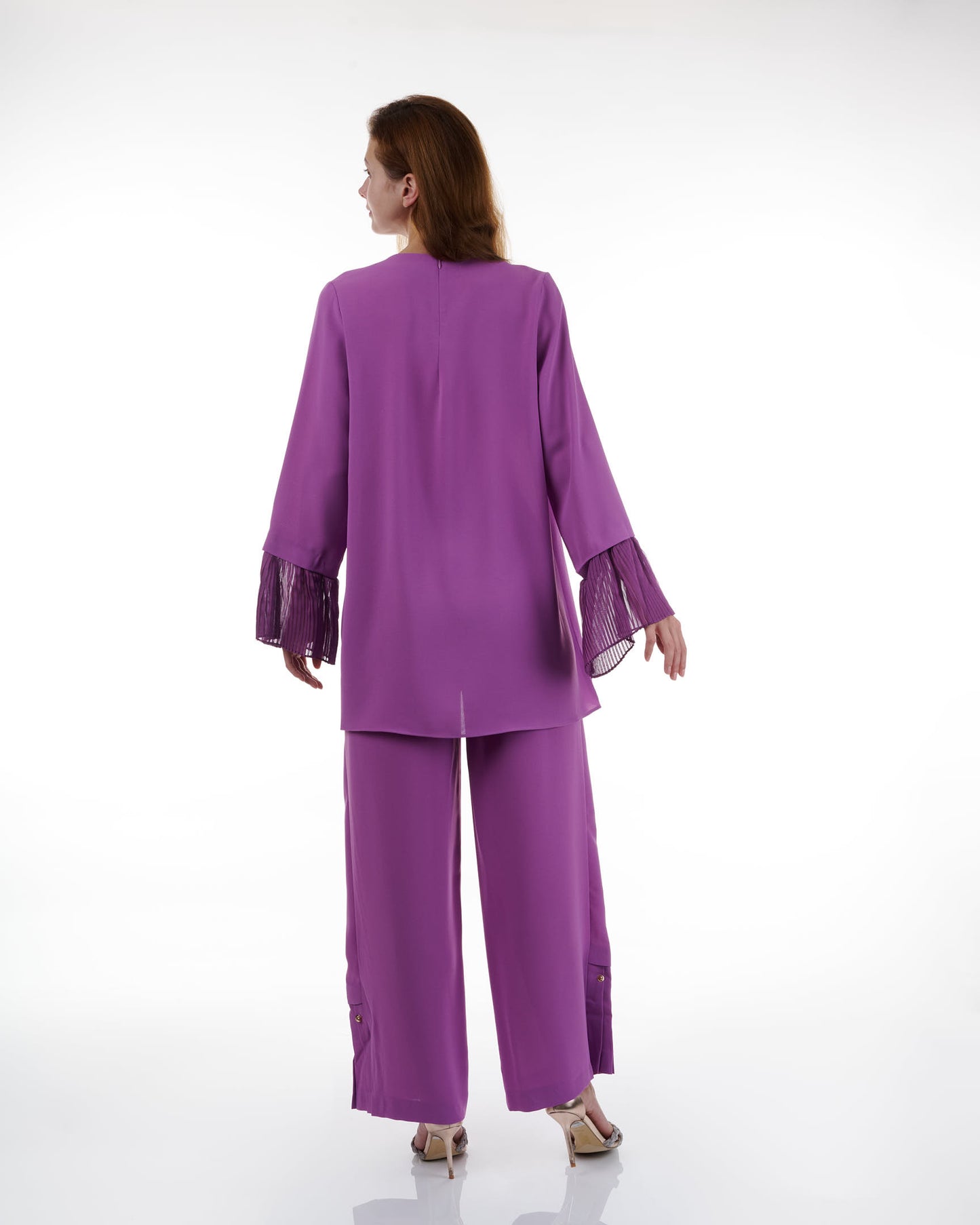 Peplum Sleeve Set (Magenta Purple)